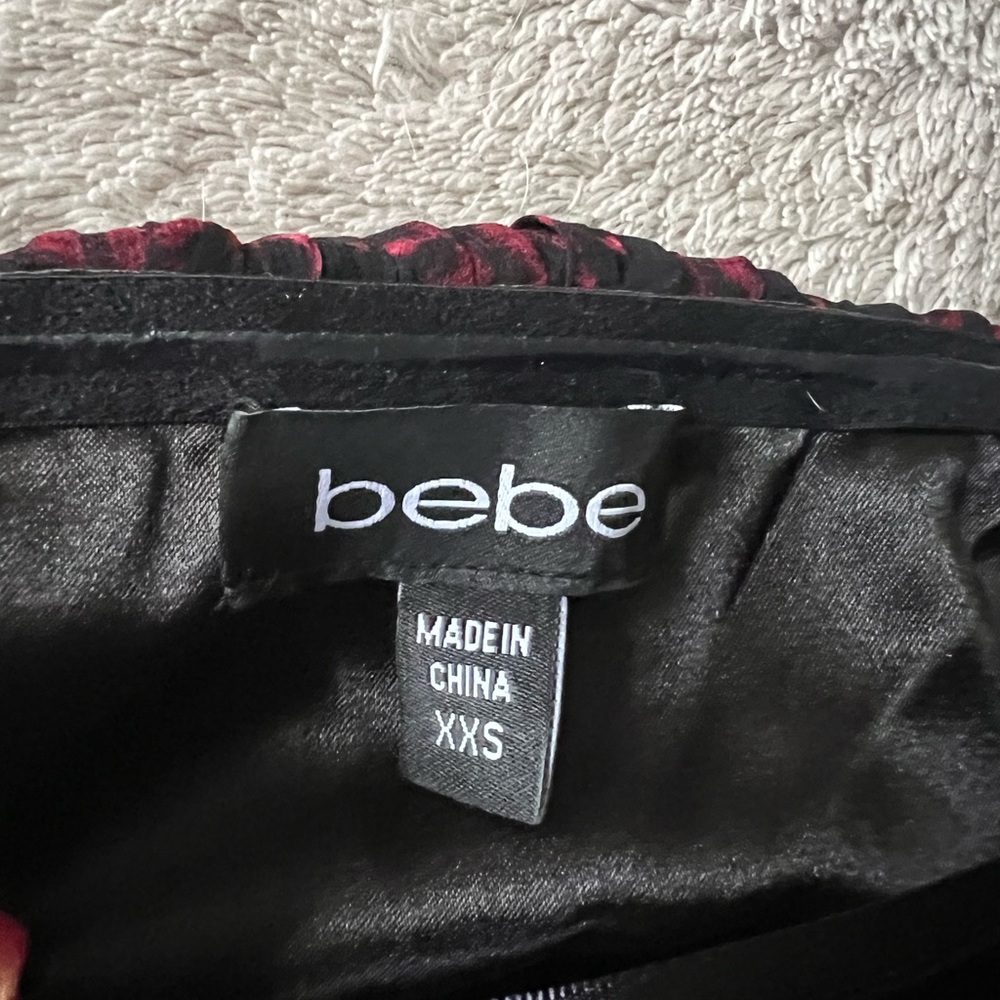 Bebe Black and Red Plaid Corset Top - Picture 5 of 5
